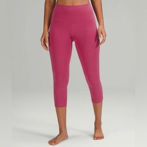 Lululemon Align High-Rise Crop 21" Pink Lychee Size 0 NWOT